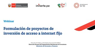 DGPMI: Formulación de proyectos de inversión de acceso a internet fijo