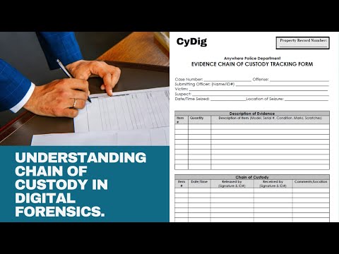 What information is included in the chain of custody quizlet?