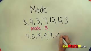 How to find the mode in a data set math tutorial, 4th to 7th grades