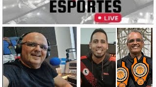 ESPORTES LIVE - Fábio Roberto, treinador, Roberto Paulino, Diretor do SVB - Basquete