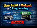 User Input and Output in C Programming | scanf() and printf() Tutorial for Beginners