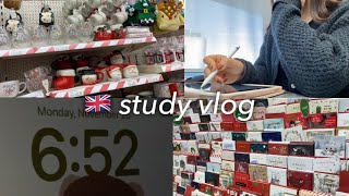 (ENG)【🇬🇧study vlog】朝型人間への道のりは長い…🎅| 早起きしたい大学院生| not easy to be a morning person | grad school life