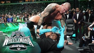 Randy Orton RKOs IShowSpeed on the announce table: WrestleMania XL Sunday highlights