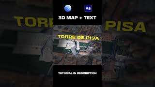 3D Map + 3D Text - Google Earth Studio & After Effects Animation