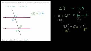 Finding Missing Angles in Parallel Lines (with Equations): Practice