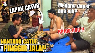 SERU ABIS !! DAPAT 5 PENANTANG MAIN DI LAPAK CATUR ANGKRINGAN !! Catur jalanan