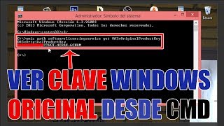 Como Saber si tu Windows es ORIGINAL o FALSO | Ver Clave de Windows desde CMD |