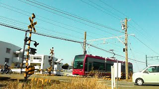 【踏切】筑豊電鉄 楠橋２号踏切【カンカンカンカン】 // Railroad Crossing