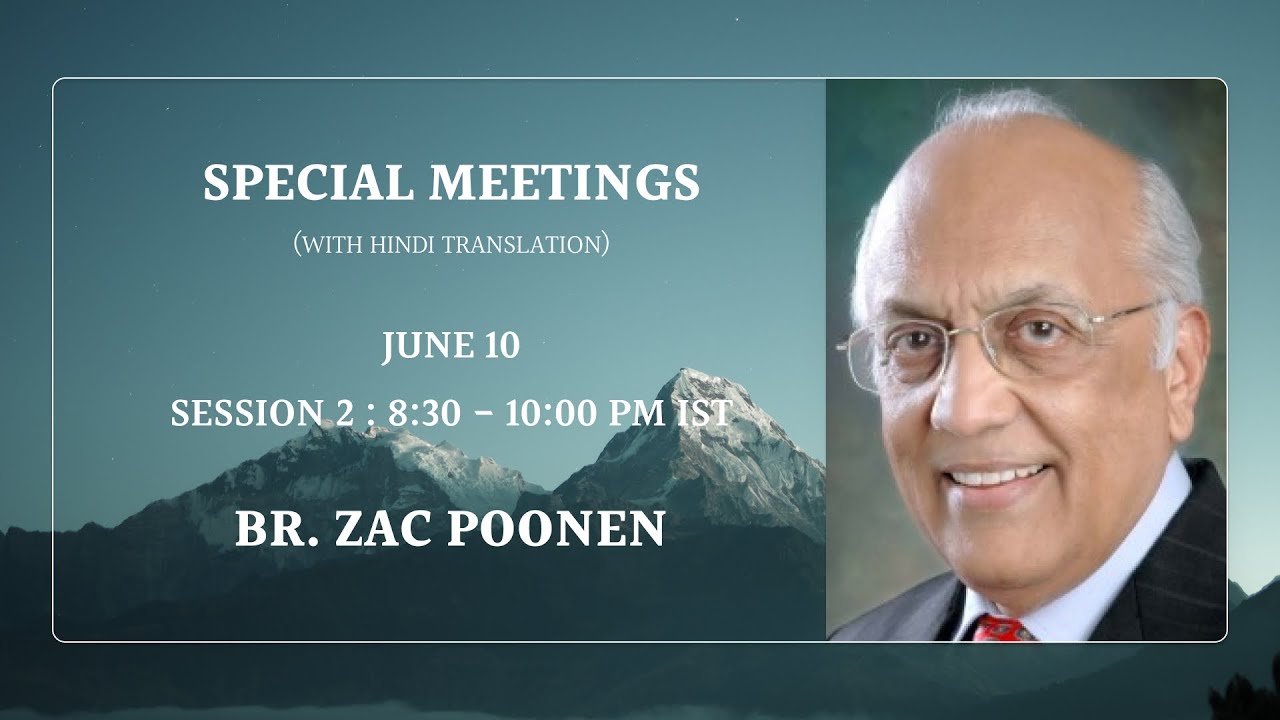 Special Meetings With Br. Zac Poonen | Session 2 | 10th June 2023 | 8: ...