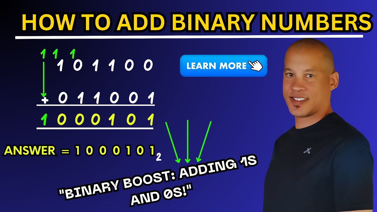 How To Add Binary Numbers Easy Binary Addition Tutorial Youtube