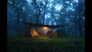 標高の高い無料のキャンプ場 雨と霧と風のキャンプ 後編 Camping in the mountains【後輩とキャンプ#2】