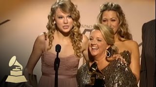 Taylor Swift accepting her first ever GRAMMY Award for White Horse | GRAMMYs
