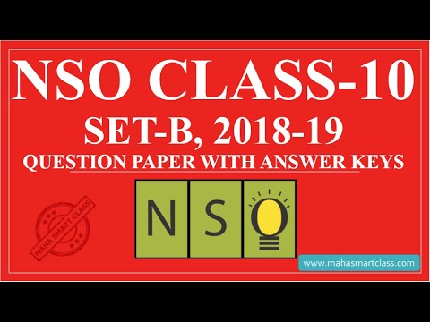 NSO CLASS-10 SET-B, 2018-19| National Science Olympiad SOLVED PAPER ...