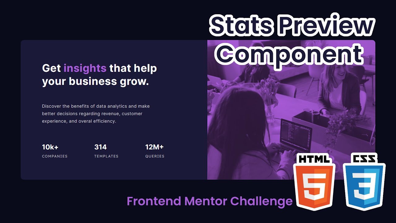 Stats Preview Component With Html Css Frontend Mentor Challenge
