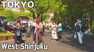 [Tokyo Walk] Tochomae to Shinjuku. Early summer weather and park scenery (Apr.2022)