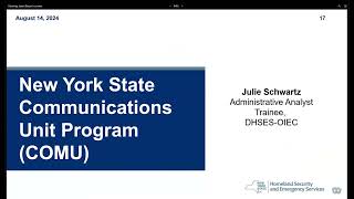 New York State Interoperable and Emergency Communications Board Meeting - Q3 (August 14, 2024)