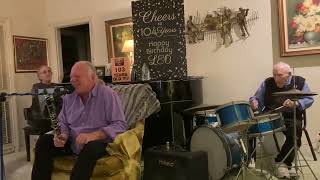 The 104-year-old drummer is back with his Living Room Trio to wish everyone a happy Thanksgiving!