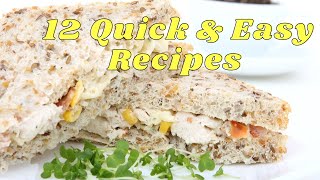 12 Quick and Easy Recipes (12 สูตรอาหารทำง่าย)