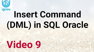 Insert Command (DML) in SQL Oracle