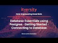 Database Essentials using Postgres - Getting Started - Connecting to Postgresql Database
