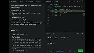 leetcode 2439.Minimize Maximum of Array python, Medium