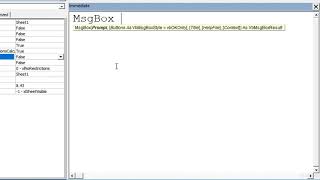 Excel Visual Basic Editor- The MsgBox Method