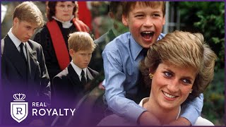 What Happened To Prince William & Prince Harry After Diana's Death? | Royal Children | Real Royalty