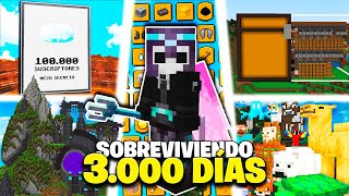 SOBREVIVÍ 3.000 DÍAS en MINECRAFT SUPERVIVENCIA no HARDCORE (PELÍCULA 3)