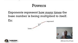 General Knowledge Test - Math Bootcamp - Competency 1 - Skill 1 - Powers