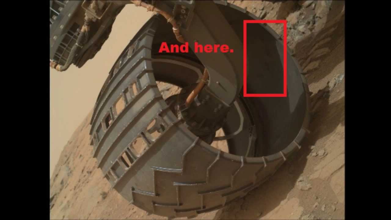 Mars Curiosity Rover Wheel Damage