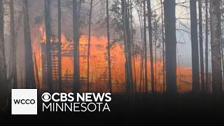 Raw video shows wildfire destruction near Two Harbors, Minnesota