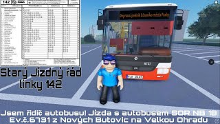 Jsem řidič autobusu v Robloxu! Jízda s autobusem SOR NB 18 z Nových Butovic na Velkou Ohradu