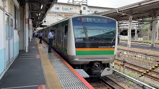 【高架ホーム】上野東京ライン 熱海行き 上野駅 着発