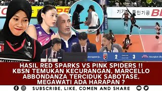 HASIL RED SPARKS VS PINK SPIDERS !! KBSN Ciduk Marcelo Abbondanza SOGOK Wasit, Megawati TELAN Ludah