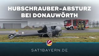 Hubschrauber-Absturz in Schwaben: Ein Passagier verletzt