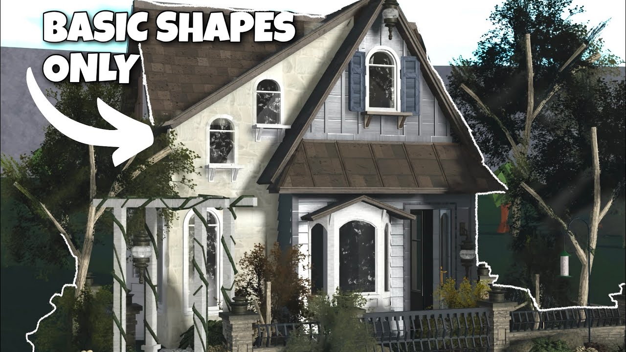 Building A House In Bloxburg Using Only Basic Shapes Youtube