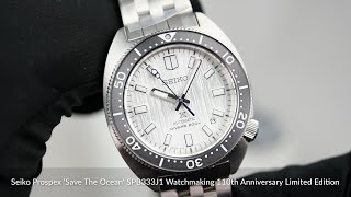 Seiko Prospex 'Save The Ocean' SPB333J1 Watchmaking 110th Anniversary Limited Edition