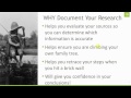 document your research what does that mean ancestry