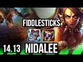 FIDDLESTICKS vs NIDALEE (JGL) | 6/0/11, Rank 6 Fiddle, 800+ games | EUNE Grandmaster | 14.13