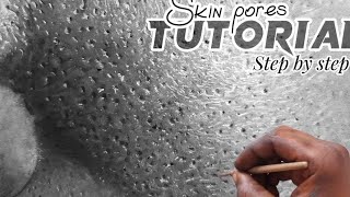 How to draw, Hyper-realistic SKIN PORES - EASY /step by step drawingTUTORIAL |skin texture|BEGINNERS