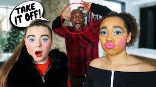 I DID MY MAKEUP HORRIBLY TO SEE HOW MY DAD WOULD REACT!!