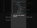 JavaScript array method concat #shorts #html
