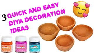 Easy diya decoration ideas at home | diwali home decoration ideas