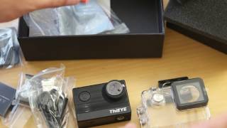 Thieye T5e WiFi 4K Action Camera unboxing