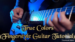 True Colors guitar tutorial | Jhaycash | easy fingerstyle cover