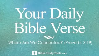 Where Are We Connected? (Proverbs 3:19)