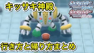 1分でわかる キッサキ神殿のレジギガスまでの行き方と帰り方【ポケモンBDSP】