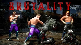 MK11 All Johnny Cage Brutalities, Fatalities, Friendship, Fatal Blow & Ending