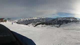 Timelapse Skiing at Flumserberg Resort in Switzerland (Daily 360° VR Video)