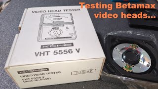 Testing Betamax video heads with a Konig video head meter